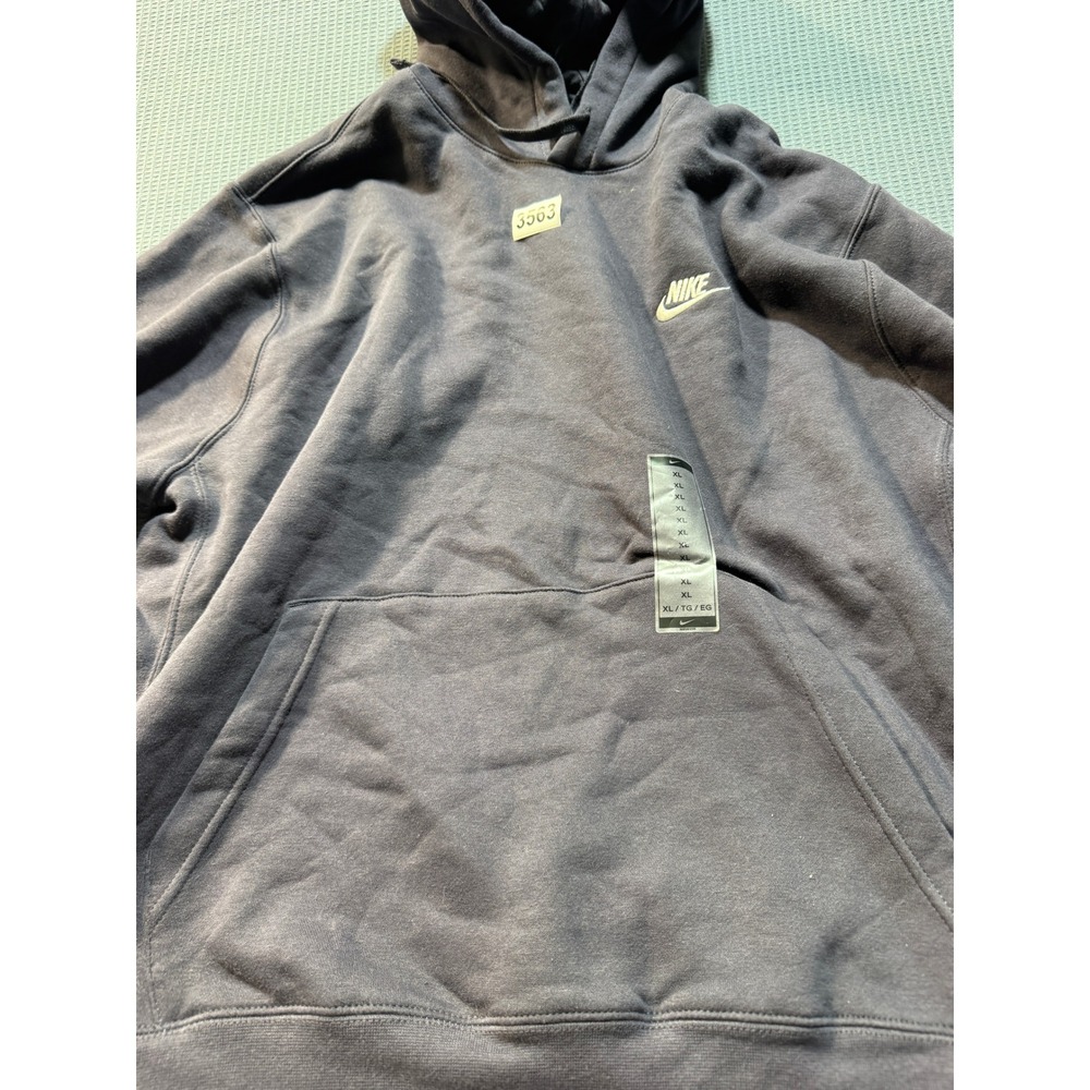 Nike Hoodie Mens XL Grey Sportswear Club Fleece Pullover Logo